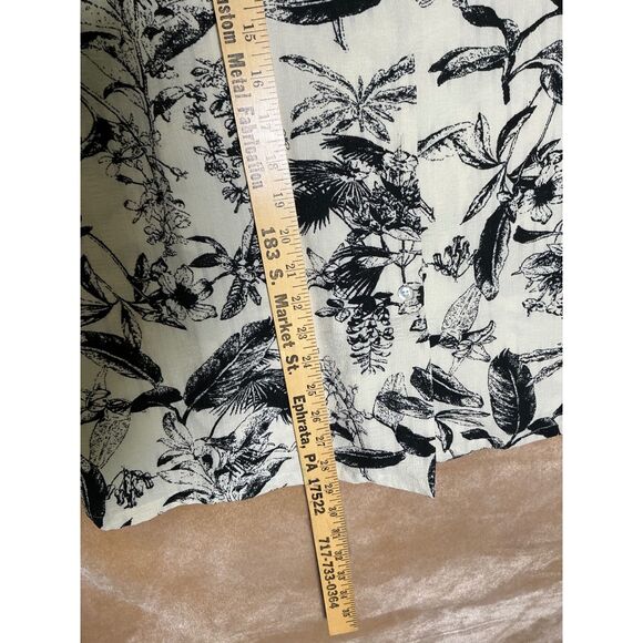 Dazy Women's Floral Print Button Down Short Sleeve Shirt Top - Size L - Picture 8 of 9